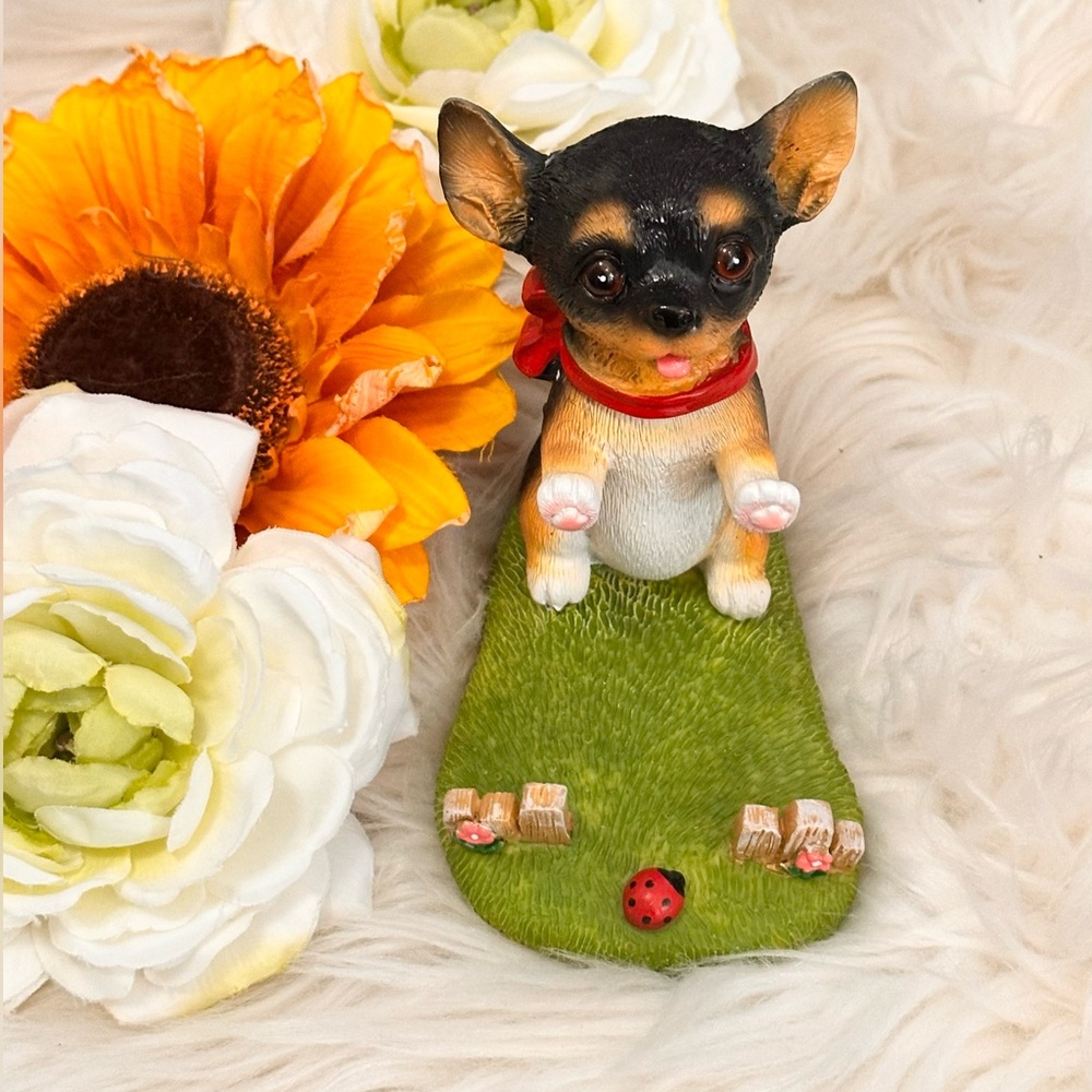 Dog and Ladybug Cell Phone Holder Stand Fir Desk or Counter NEW!
